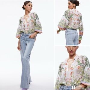 Alice + Olivia $375 Julius silk and cotton blend floral top